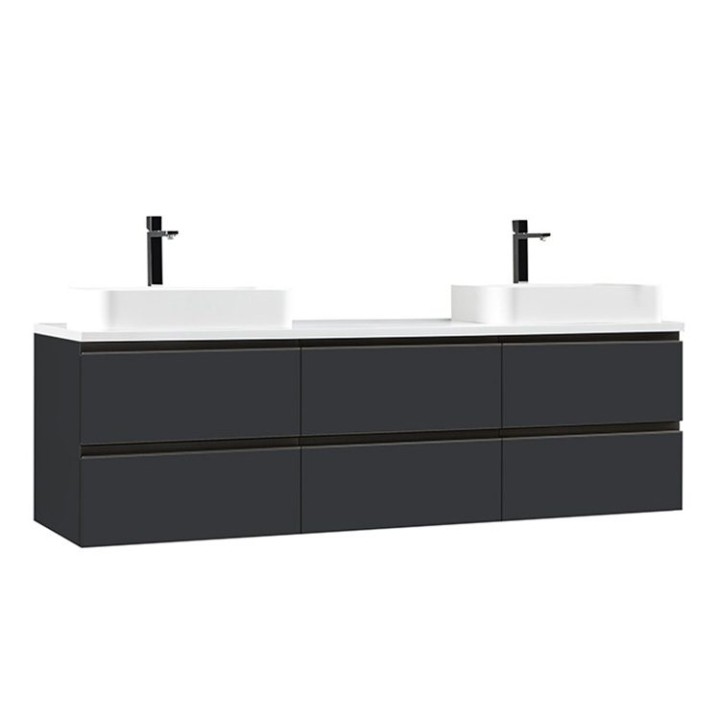 Koupelnová skříňka StoneArt Monte Carlo MC-1800pro-5 tmavě šedá 180×52