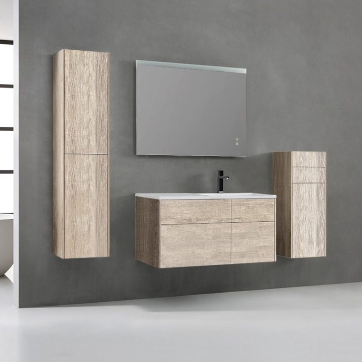 Koupelnová skříňka StoneArt Venice VE-1010-II dubová světlá 100×52 pravé provedení