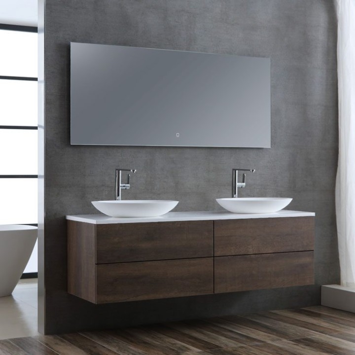 Koupelnový nábytek – set StoneArt Brugge BU-1601pro-3 dubový tmavý 160×50