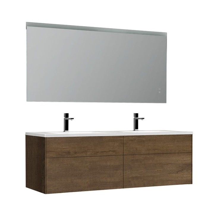 Koupelnový nábytek – set StoneArt Venice VE-1600-II dubový tmavý 160×52
