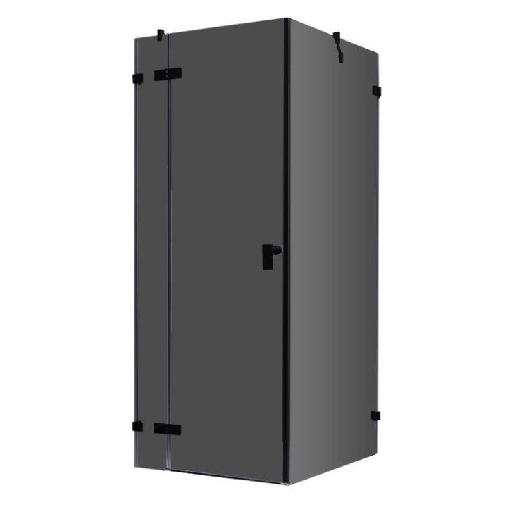 Sprchový kout EAGO AWT LAS0900-B černý 90×90 levé provedení
