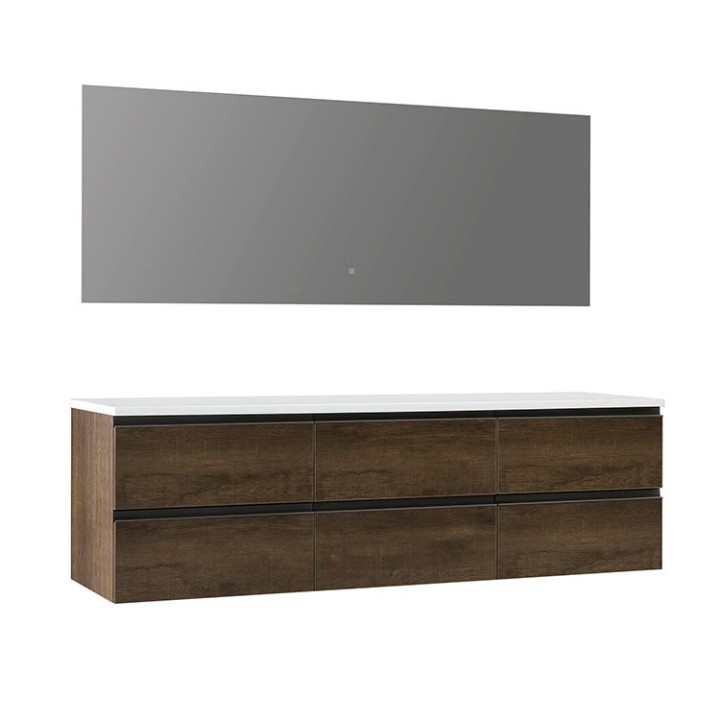 Koupelnový nábytek – set StoneArt Monte Carlo MC-1800pro dubový tmavý 180×52
