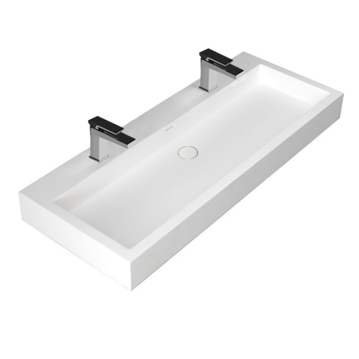 Umyvadlo StoneArt LP4512-1 z minerálního kamene bílé 120×48 lesklé