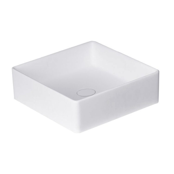 Umyvadlo StoneArt LC110 z minerálního kamene bílé 40×40 matné