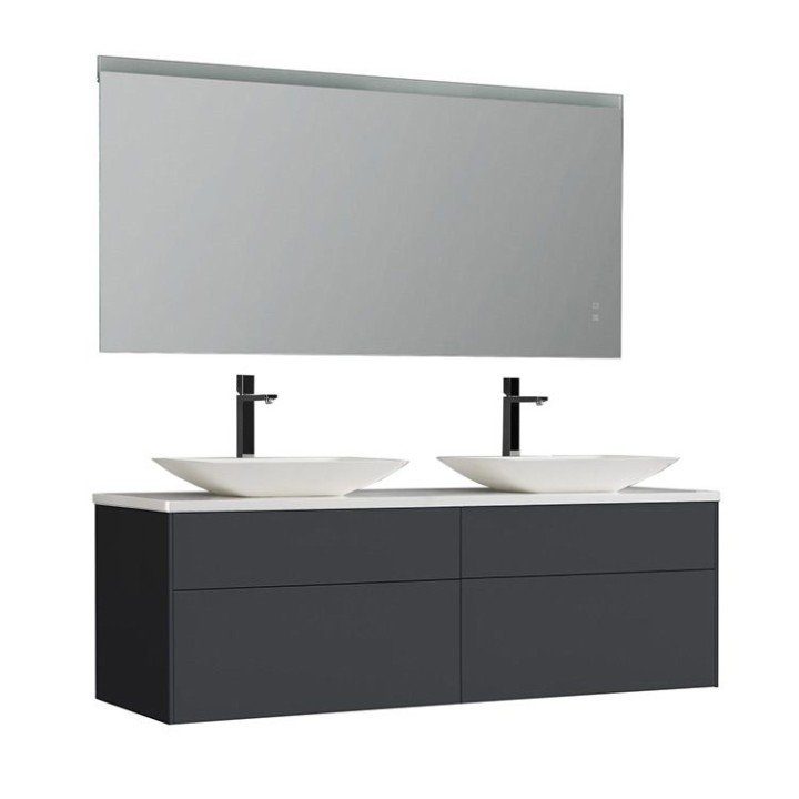 Koupelnový nábytek – set StoneArt Venice VE-1600pro-1 tmavě šedý 160×52