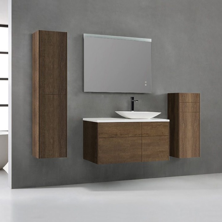 Koupelnový nábytek – set StoneArt Venice VE-1010pro-1 dubový tmavý 100×52 pravé provedení