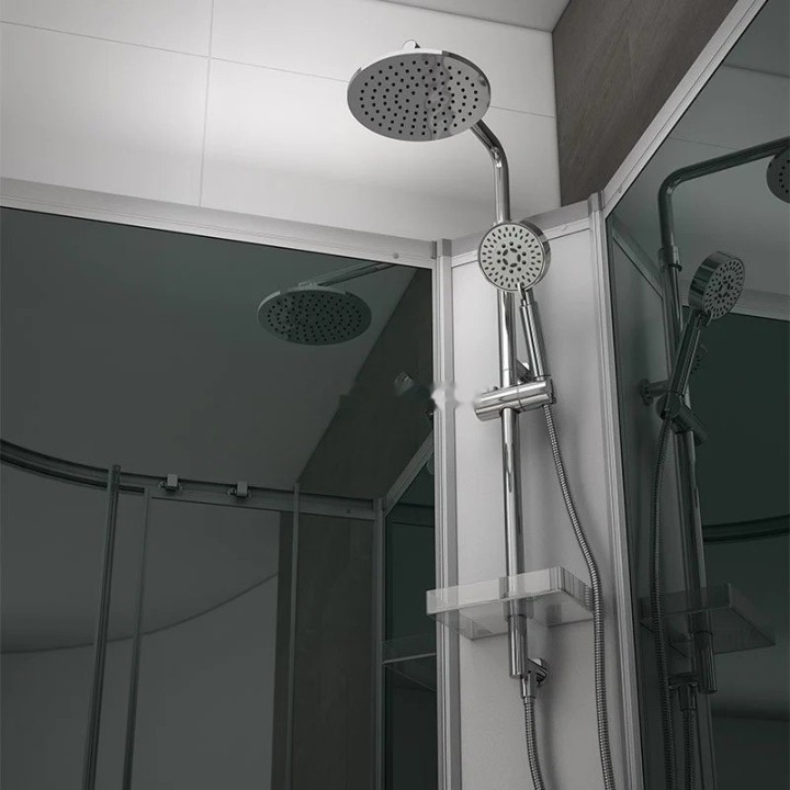 Kompletní sprchový kout Modera | 140×90 cm bílé sklo posuvné dveře obdélníková