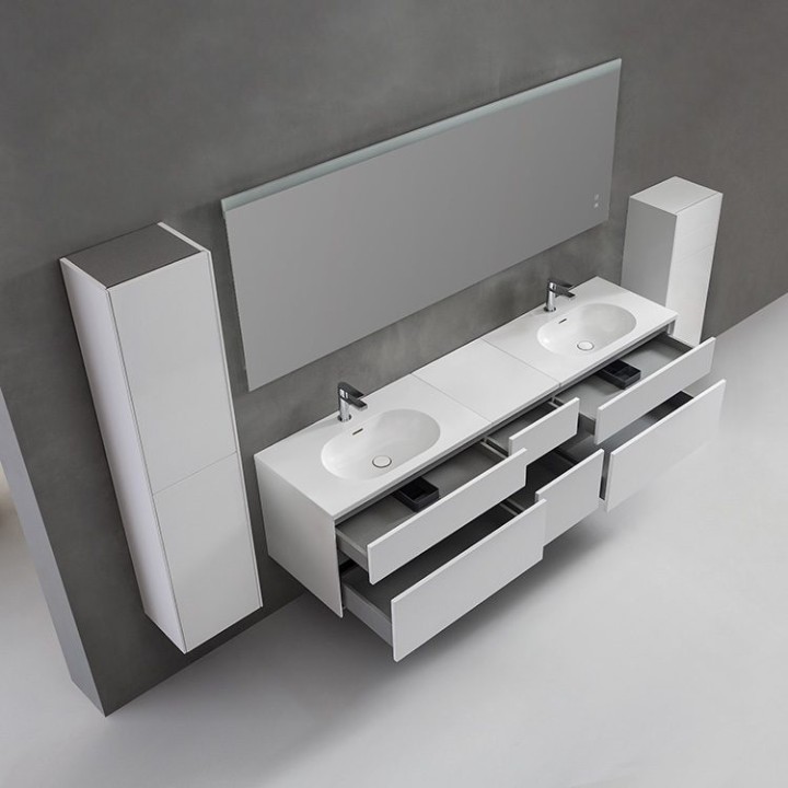 Koupelnový nábytek – set StoneArt Venice VE-2000-I tmavě šedý 200×52