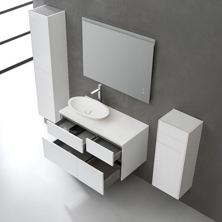 Koupelnová skříňka StoneArt Venice VE-1010pro-3 tmavě šedá 100×52 levé