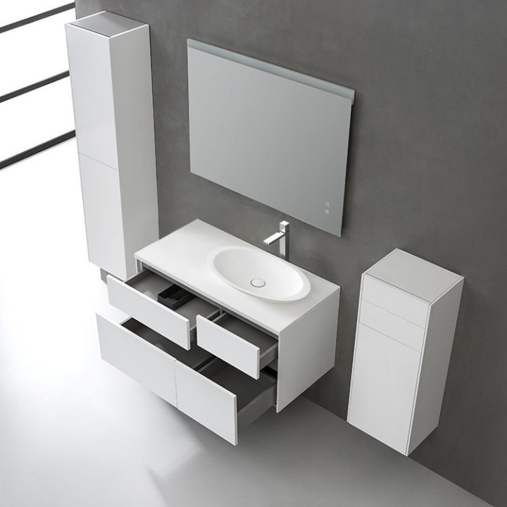 Koupelnová skříňka StoneArt Venice VE-1010pro-3 bílá 100×52 pravé prov
