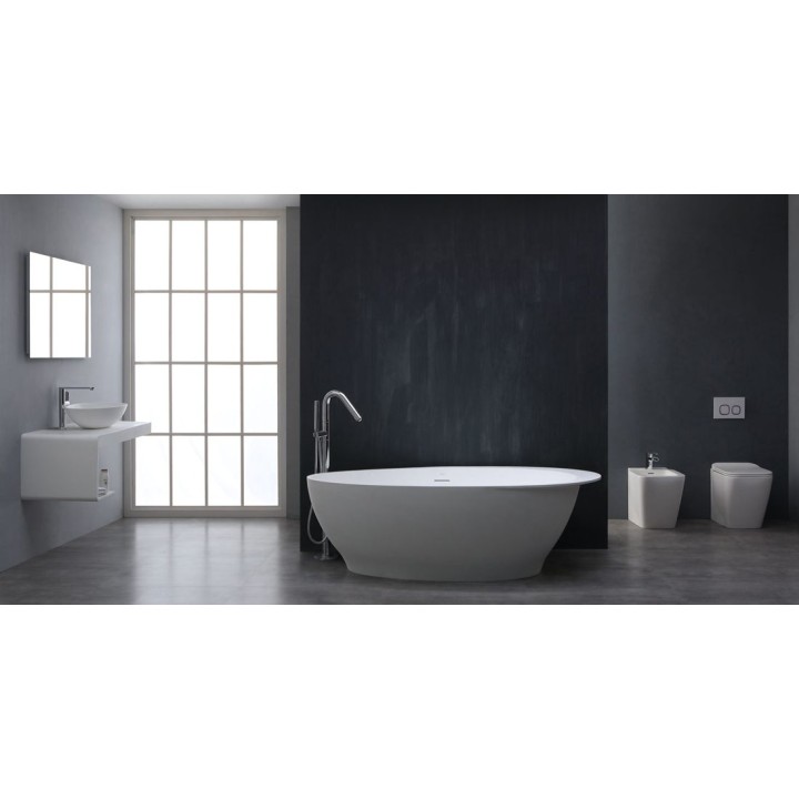 Volně stojící vana StoneArt BS-516 bílá 180×104 matná