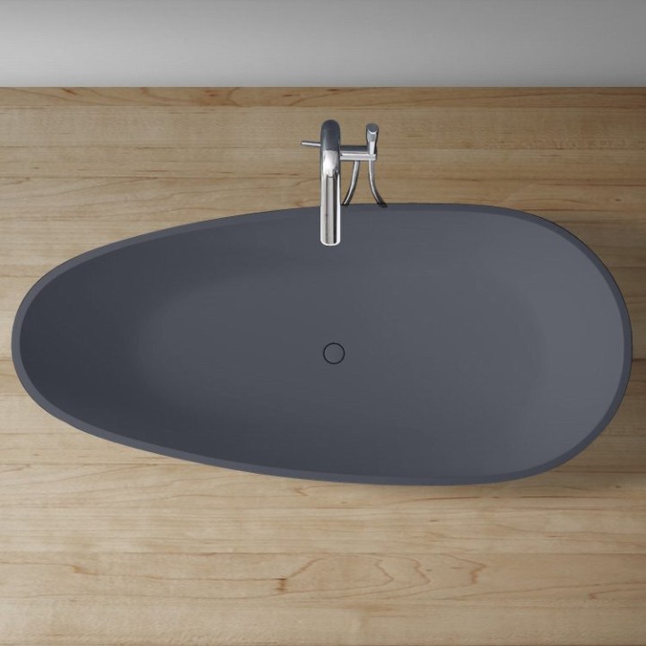 Volně stojící vana StoneArt BS-525 betonově šedá 185×83 matná