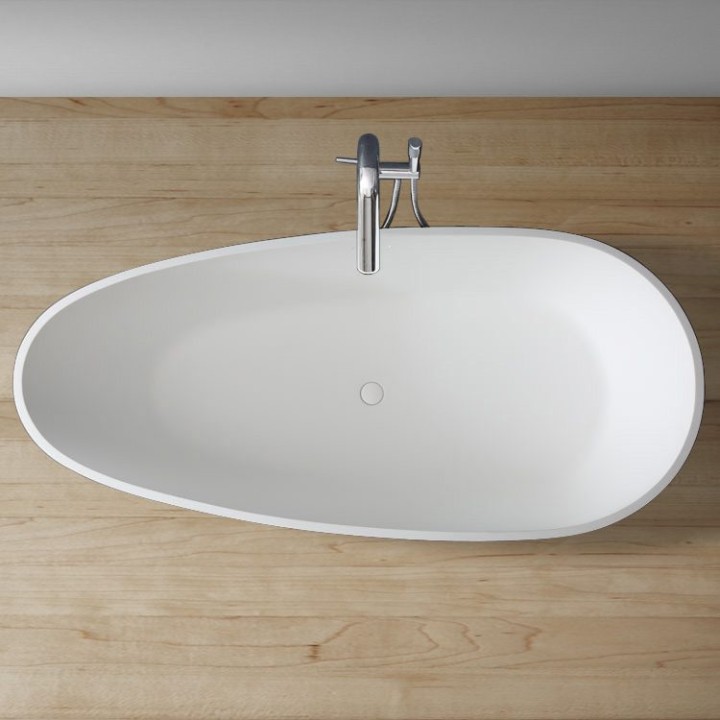 Volně stojící vana StoneArt BS-525 černobílá 185×83 matná