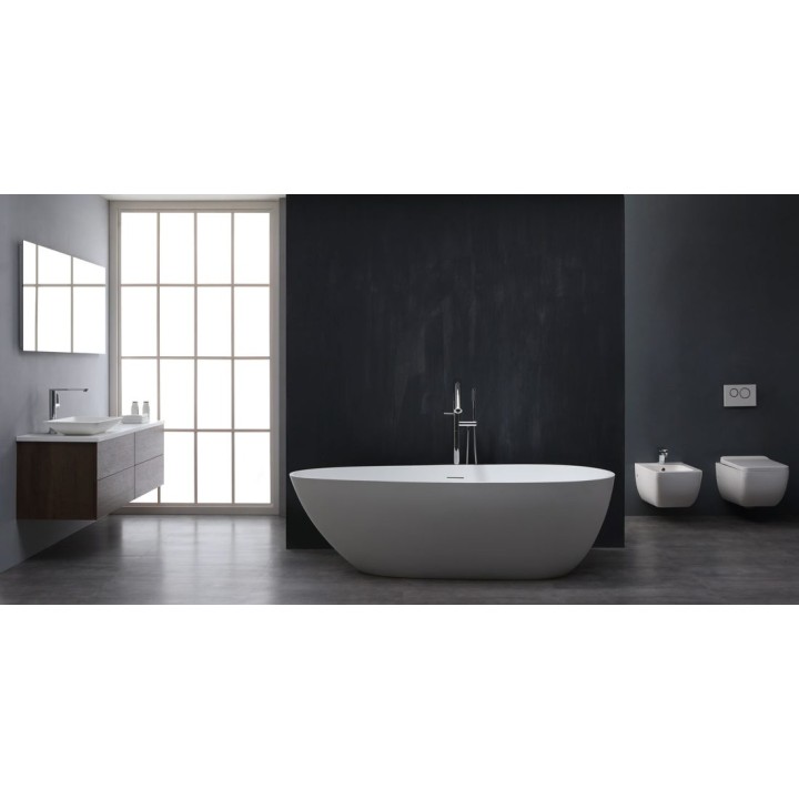 Volně stojící vana StoneArt BS-525 bílá 185×83 matná