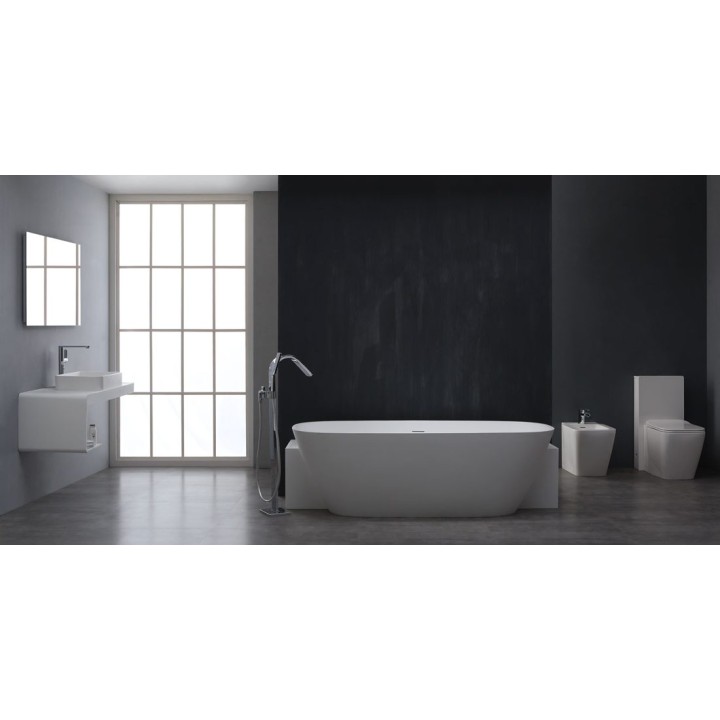 Volně stojící vana StoneArt BS-529 bílá 185×81 lesklá