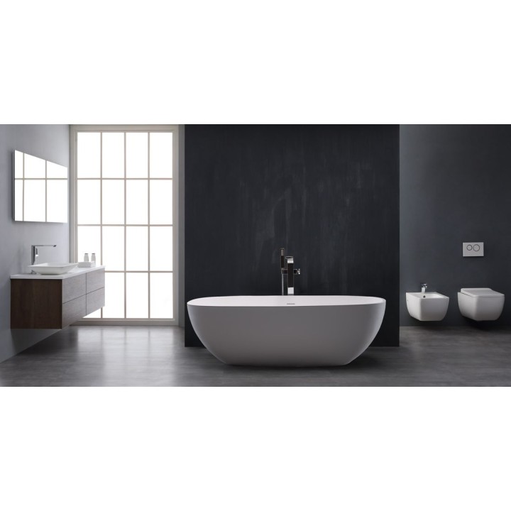 Volně stojící vana StoneArt BS-552 bílá 177×88 matná