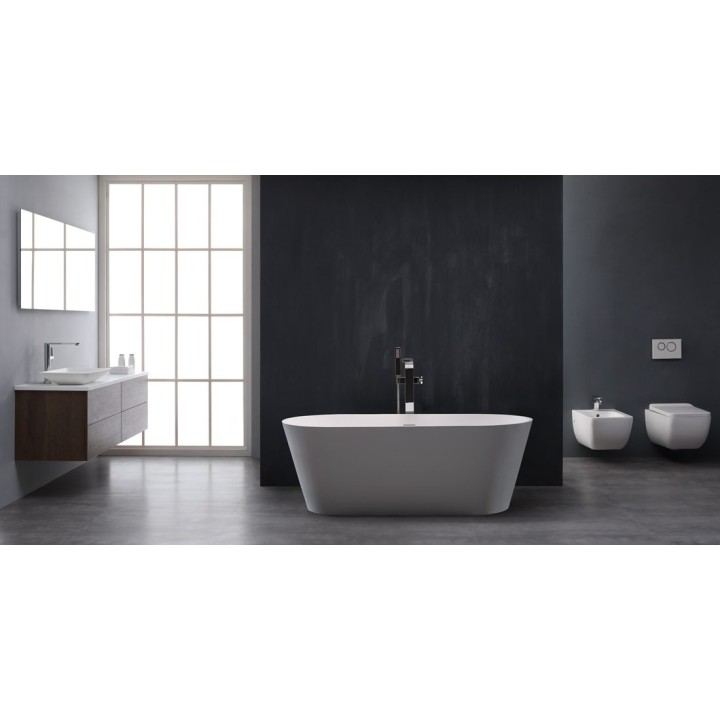 Volně stojící vana StoneArt BS-553 bílá 165×75 matná