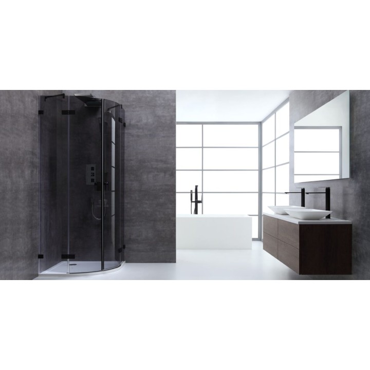 Sprchový kout EAGO AWT LAR1001-B černý 100×100
