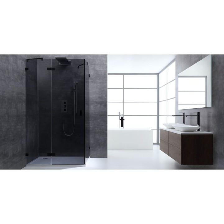 Sprchový kout EAGO AWT LAS1200-B černý 120×90 levé provedení