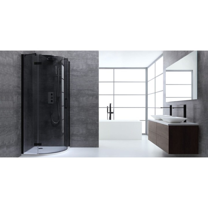 Sprchový kout EAGO AWT LBR0906-B černý 90×90 levé provedení
