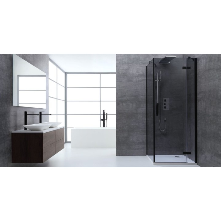 Sprchový kout EAGO AWT LBS0905-B černý 90×90 pravé provedení