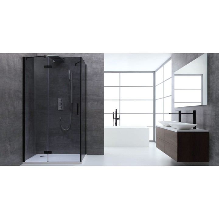 Sprchový kout EAGO AWT LBS1205-B černý 120×90 levé provedení