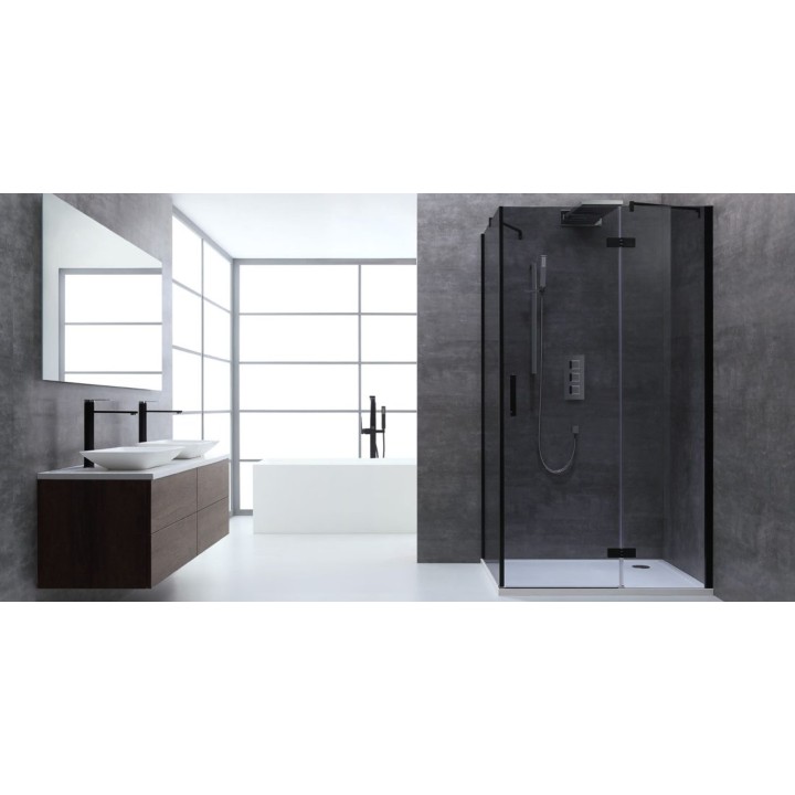 Sprchový kout EAGO AWT LBS1205-B černý 120×90 pravé provedení