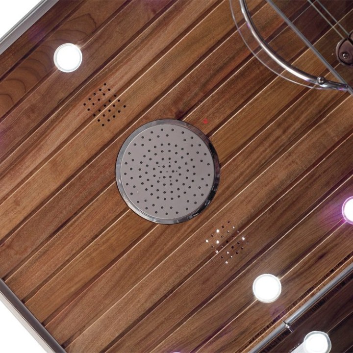 Parní sprchový box EAGO AWT DZ961F8 černý 150×90 levé provedení