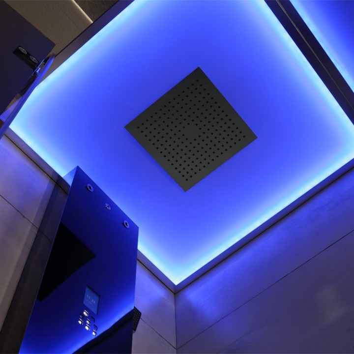 Parní sprchový box EAGO AWT LD109F15 stříbrný 100×100