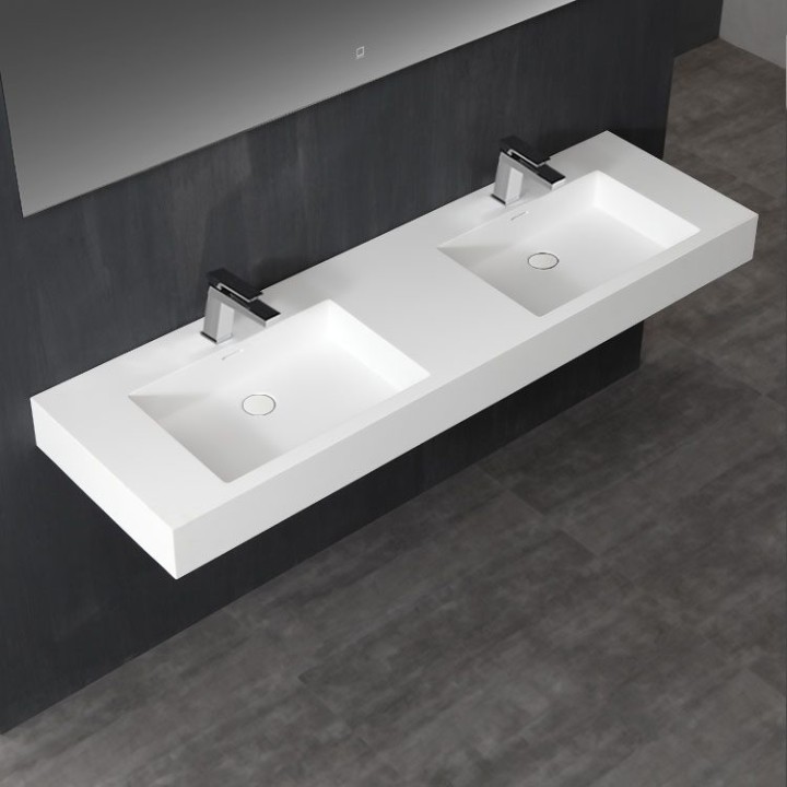 Umyvadlo StoneArt LP4516 z minerálního kamene bílé 160×48 matné