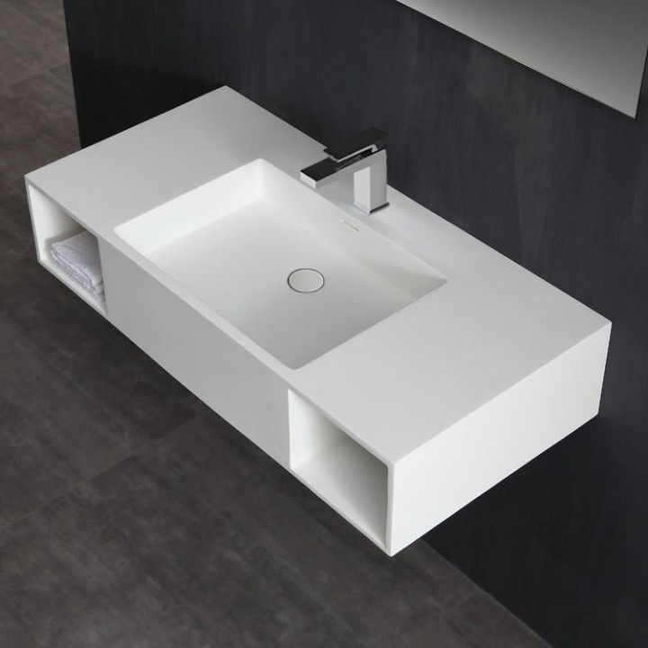 Umyvadlo StoneArt LQ710 bílé 100×48 lesklé