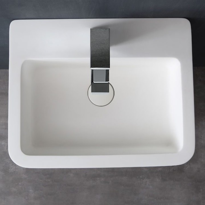 Volně stojící umyvadlo StoneArt LZ502 bílé 51×43 matné
