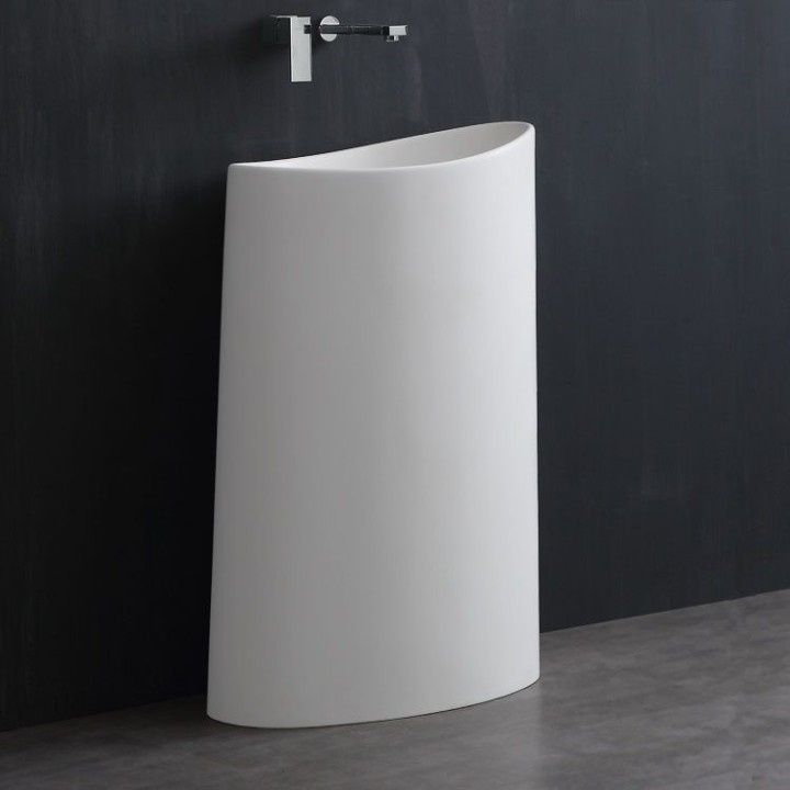 Volně stojící umyvadlo StoneArt LZ503 bílé 60×37 matné