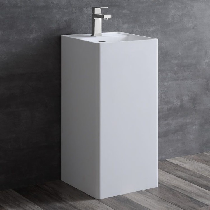 Volně stojící umyvadlo StoneArt LZ512 bílé 40×40 lesklé