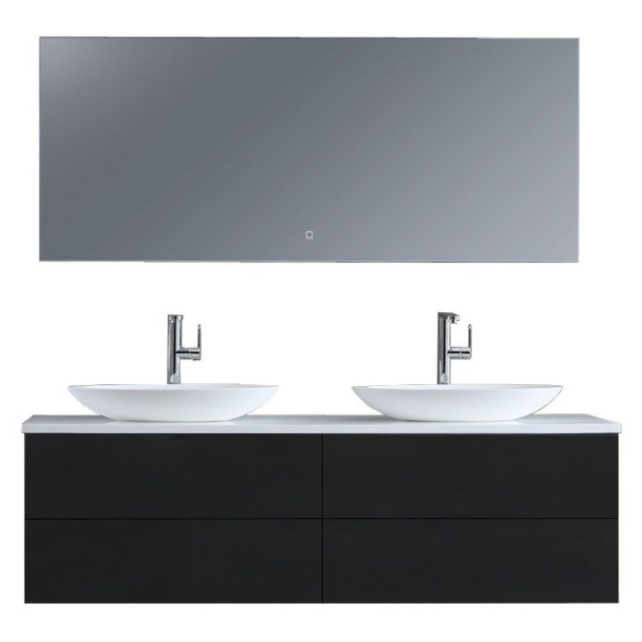 Koupelnový nábytek – set StoneArt Brugge BU-1601pro-3 tmavě šedý 160×5