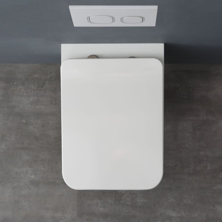 Závěsné WC StoneArt -WC TMS-508P bílé 52×36 lesklé