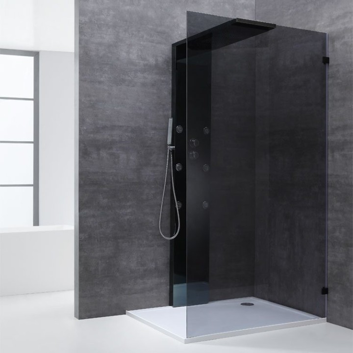 Walk-in sprchová zástěna EAGO AWT LW0900-B černá 90×210