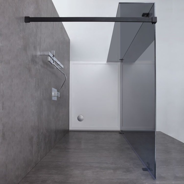 Walk-in sprchová zástěna EAGO AWT LY1001-B černá 100×210