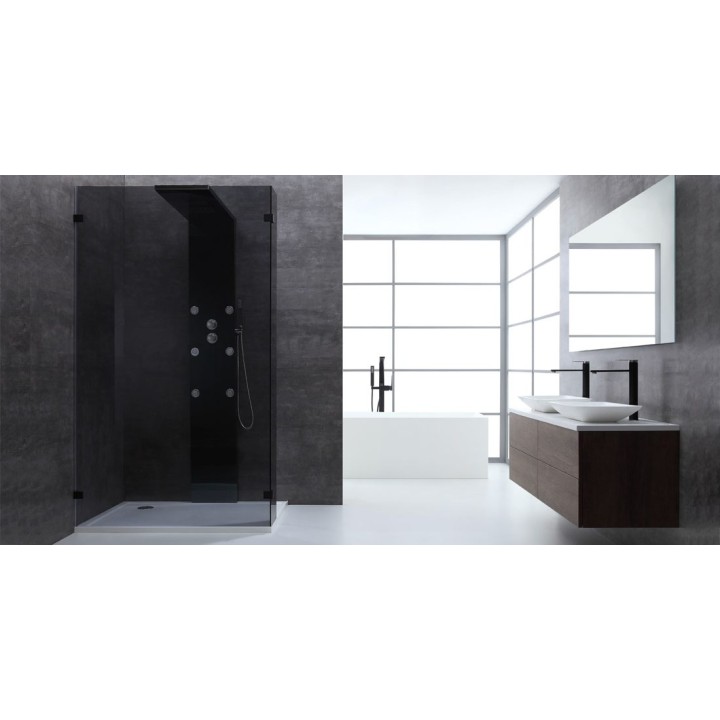 Walk-in sprchová zástěna EAGO AWT LY1401-B černá 140×210