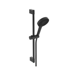 Ideal Standard Idealrain Solos - Set sprchové hlavice, tyče a hadice, 3 proudy, EcoFlow, hedvábná černá A7897XG
